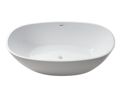 Ванна 1700х870хh580мм, акрил, отдельностоящая, слив-перелив цв.хром в комплекте, Vincea VBT-204 ZZ Vincea Ванны VBT-204