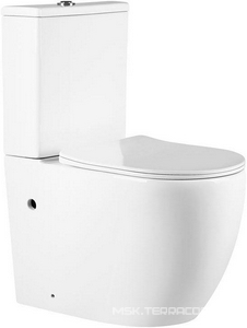 Унитаз-компакт 610x445xh810мм, бачок с механизмом Geberit, сиденье с микролифтом в компл., (цв.белый),  ZZ Vincea Evo VT2-34