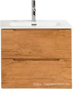 База под раковину подвесная с 2 выдвиж ящиками, 61х39хh51,5см, (без раковины), (цв.Rovere Nature),  ZZ BelBagno Etna 39 ETNA39-600/390-2C-SO-RN-P