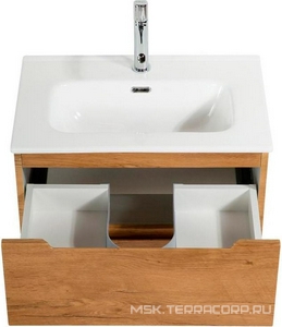 База под раковину подвесная с 2 выдвиж ящиками, 61х39хh51,5см, (без раковины), (цв.Rovere Nature),  ZZ BelBagno Etna 39 ETNA39-600/390-2C-SO-RN-P