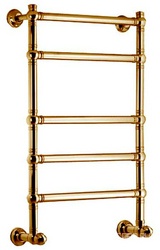 Полотенцесушитель 600(665)хh930х220мм, подвод воды int.550, (цв. золото), краны, крепеж в комплекте (ГВС, 6 bar), Margaroli Armonia ZZ