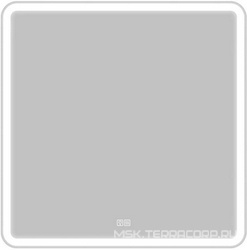 Зеркало 800x30x800мм, с встроенным по периметру светильником, сенсорным выключателем и подогревом, 12W, 220-240V, BelBagno ZZ