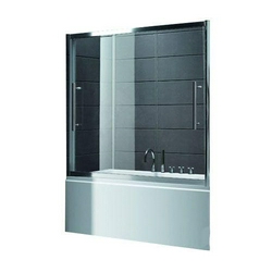 Штора на ванну сдвижн.(вправо/влево) 3-х секц., 170(168-172)хh145см,(вход 89см), устан. в нишу, (проф.цв.хром, стекло 6/8мм прозрачое), Trio XX