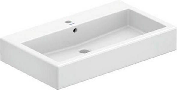 Раковина 800x470мм, с 1 отв. д/смес., с переливом, установка на столешницу (крепл в компл.),  ZZ Duravit Vero 0454800027
