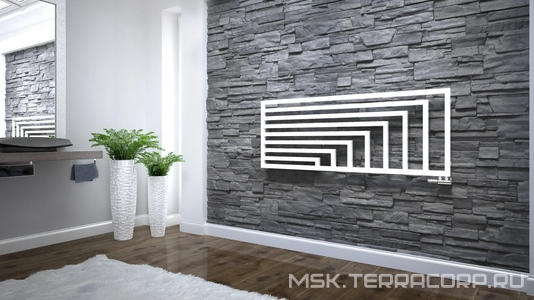 Дизайн радиатор  H  H 520-1460 (цв.Ral 9016, TrafficWhite), подкл. ZZ Terma Angus Angus H 520-1460