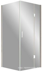 Душевое огражение AFP-fis LUX 90x90x1890 см, правая, профиль глянцевый хром, стекло прозрачное с покрытием QuickNano ZZ