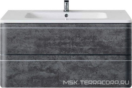 База под раковину подвесная, 2 выкатных ящика, 994х476хh500мм, без раковины, (цв.Stone),  ZZ Vincea Alba VMC-1A100MS