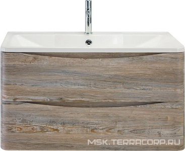 База под раковину подвесная с двумя выкатными ящиками, 800x455x525мм, без раковины, (цв.Pino Scania), Acqua ZZ BelBagno ACQUA ACQUA-800-2C-SO-PS