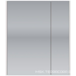 Шкаф зеркальный PRIME, 60 см, 2 дверцы, 2 стеклянные полки, белый ZZ Dreja Prime 99.9304