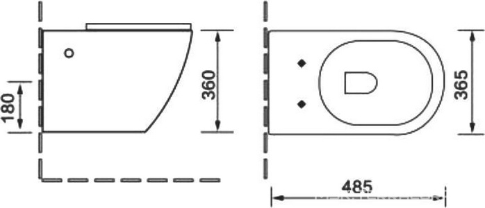 Унитаз подвесной  SL-5005MG безободковый,сиденье с микролифтом в компл, цв. серый, ZZ SantiLine SantiLine SL-5005MG / к.т.467232