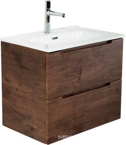 База под раковину подвесная с 2 выдвиж ящиками, 61х39хh51,5см, (без раковины), (цв.Rovere Moro),  ZZ BelBagno Etna 39 ETNA39-600/390-2C-SO-RW-P