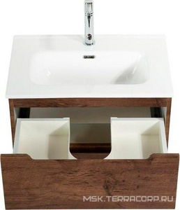 База под раковину подвесная с 2 выдвиж ящиками, 61х39хh51,5см, (без раковины), (цв.Rovere Moro),  ZZ BelBagno Etna 39 ETNA39-600/390-2C-SO-RW-P