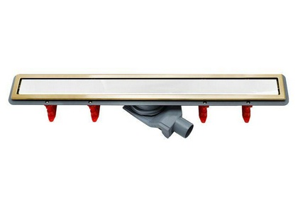 Линейный трап 850 мм Confluo Premium Gold White Glass Line ZZ Pestan Confluo Premium Line 13100124