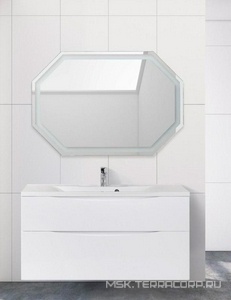 База под раковину подвесная с двумя выкатными ящиками, 1200х450х500мм, (цв.Bianco Lucido),  ZZ BelBagno Marino MARINO-H60-1200-2C-SO-BL-P