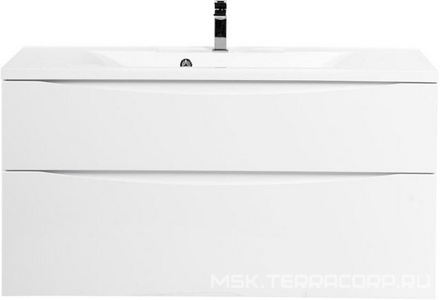 База под раковину подвесная с двумя выкатными ящиками, 1200х450х500мм, (цв.Bianco Lucido),  ZZ BelBagno Marino MARINO-H60-1200-2C-SO-BL-P