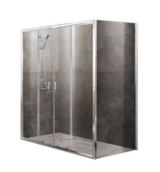 UNIQUE-AH-21-150/180-100-C-Cr Душевой уголок | ZZ