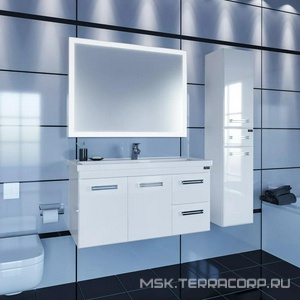 Раковина Kirovit Фостер 100 см, для мебели СанТа Лондон 100, белая ZZ Санта Омега к.т. 379963 / рак.Kirovit Фостер 100