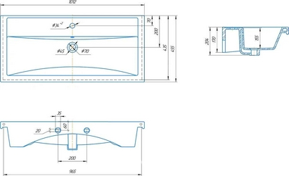 Раковина Kirovit Фостер 100 см, для мебели СанТа Лондон 100, белая ZZ Санта Омега к.т. 379963 / рак.Kirovit Фостер 100