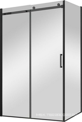 Душевой уголок 1200х900 мм, профиль-черный, стекло прозрачное, Como XX