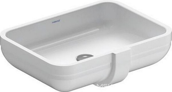 Раковина встраиваемая снизу, 480x345мм, без отв.д/смесит., с переливом, (вкл. комплект крепл. для встраивания в деревянную столешницу),  ZZ Duravit DuraStyle 045748 00 00