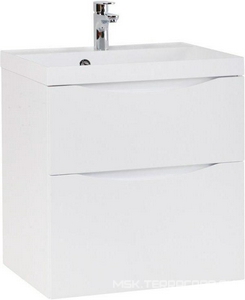 База под раковину подвесная с двумя выкатными ящиками 700x450x600 мм, цвет Bianco Lucido,  ZZ BelBagno Marino MARINO-H60-700-2C-SO-BL-P