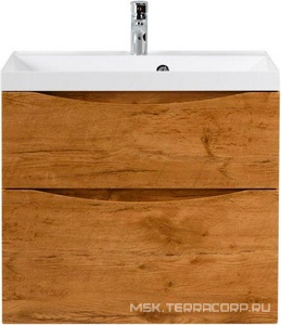 База под раковину подвесная с двумя выкатными ящиками 800x450x600мм, без раковины, (цв.Rovere Nature),  ZZ BelBagno Marino MARINO-H60-800-2C-SO-RN-P