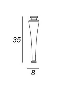 Ножки для шкафчика, комплект 2 штуки, высота 35 см, (цв.Nero grafite),  ZZ Cezares Tiffany 40387