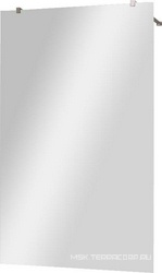 Душевая перегородка 1300хh1950мм, для 2-х стороннего входа, (стекло прозрачное 8мм, поперечные кронштейны 750-1050мм, фурнит. цв.хром), Liberta ZZ