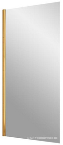 Душевая перегородка, неподвижная, 86x190 см, профиль золото, стекло сатин( С ПОКРЫТИЕМ)  ZZ Vegas Glass EAF EAF LUX 86 09 10