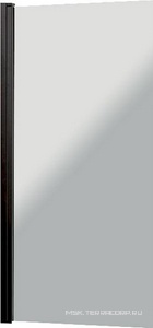 Душевая шторка на ванну, распашная, правая/левая, 800хh1400мм, (профиль цв.черный, стекло прозрачное 5мм), Vincea ZZ Vincea Универсал VSB-11800CLB