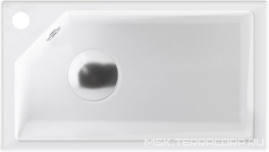 Раковина  XS MINI L 39х22 см с полотенцедержателем, цвет белый 1Marka Tiny У86733