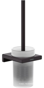 Ерш настенный, (цв.черный матовый/стекло матовое),  ZZ Hansgrohe AddStoris 41752670