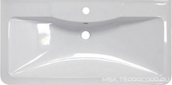 Раковина 900х455мм,с 1 отв.д/смесит., с переливом, (искусственный мрамор, цв.белый), Acqua ZZ BelBagno ACQUA BB900/455-LV-MR-ALR