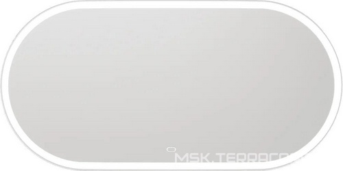 Зеркало STWORKI Мальмё 100 с ореольной подсветкой, сенсор на зеркале, овальное, ZZ