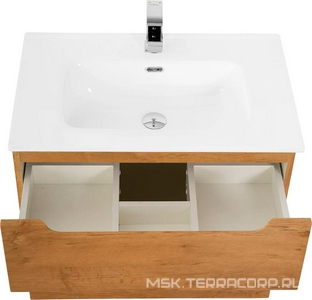 База под раковину подвесная с 2 выкатными ящиками, 600х455хh600мм, (без раковины), (цв.Rovere Nature),  ZZ BelBagno Etna ETNA-H60-600-2C-SO-RN-P