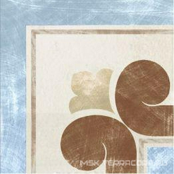 Angolo Greca Linea Via Emilia Crema-Azzurro XX |20x20