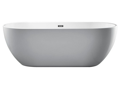 Ванна 1700х750х580 мм, акрил, отдельностоящая, слив-перелив цв.хром в комплекте, цвет белый Vincea ZZ Vincea Ванны VBT-109