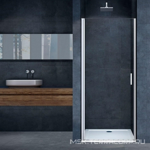 Дверь для душа в нишу, 750хh1950мм, распашная. правая/левая, (стекло 6мм, прозрачное, фурн.цв.хром),  ZZ Vincea Alpha VDP-3AL750CL