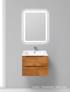 База под раковину подвесная с 2 выдвиж ящиками, 71х39хh51,5см, (без раковины), (цв.Rovere Nature),  ZZ BelBagno Etna 39 ETNA39-700/390-2C-SO-RN-P