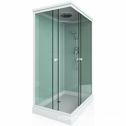 Душевая кабина С-47 100*100*202 см, профиль серебристый, стекло матовое, низкий поддон, сифон в комплекте XX
