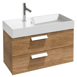 Тумба подвесная  Rythmik, 79.5x36x42.4 см, с 2 выдвижными ящиками, без раковины, цв. арлингтонский дуб, XX