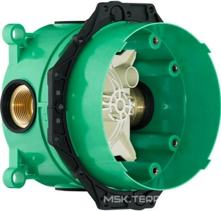 Смеситель для душа с переключателем, встраиваемый в стену, внешняя часть (БЕЗ внутр. части – Ibox арт. 01800180), (цв.матовый черный),  ZZ Hansgrohe Vernis Shape 71468670