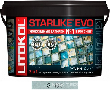 Затирка  VERDE SALVIA  S.400  2,5 кг. ZZ Litokol Starlike EVO S400/2,5