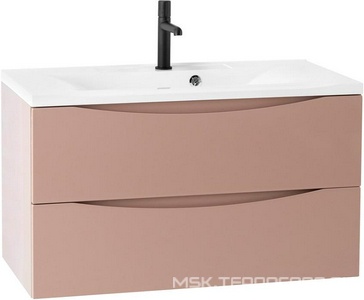 База под раковину подвесная с 2 выкатными ящиками, 800х450x530мм, (без раковины), (цв.Capucino Lucido),  ZZ BelBagno Marino MARINO-800-2C-SO-CL-P