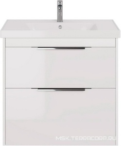 Тумба подвесная "PRIME"-90 см, 2 выдвижн.ящик, БЕЗ раковины арт.641617, цв.белый, ZZ Dreja Prime 99.9302