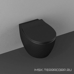 Сиденье для унитаза, с микролифтом, (цв.черный матовый),  ZZ Allen Brau Fantasy 4.11005.31