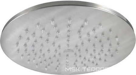 Душ верхний, стационарный, круглый d225мм, G 1/2, антикальц., (латунь цв.Steel looking), Master ZZ