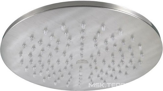 Душ верхний, стационарный, круглый d225мм, G 1/2, антикальц., (латунь цв.Steel looking), Master ZZ Paffoni Универсал ZSOF074ST