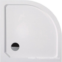 Поддон д/д 900х900h150мм, 1/4 круга R550мм, отв.слива 90мм, сифон крышка цв.хром, мет каркас, ножки в компл., (стеклокомпозит цв.белый), Cezares ZZ