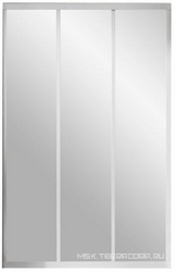 Душевая дверь в нишу ASDP3-1112 x 2050, стекло - Грейп, профиль - белый, с устаноным комплектом ZZ